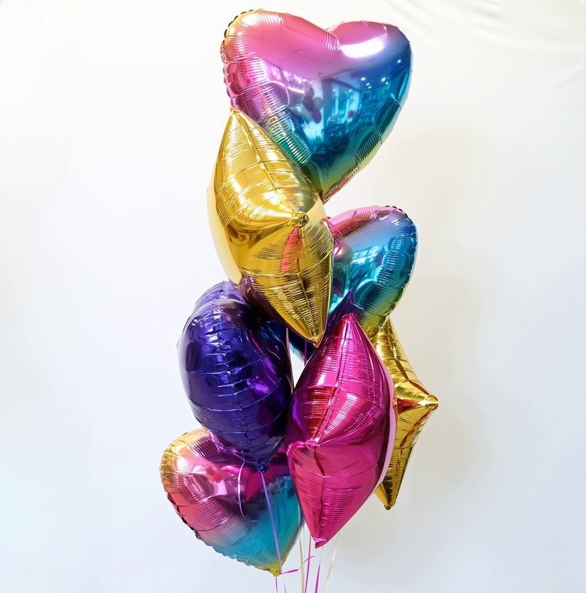 Сет фольгированных шаров "Радужный микс"