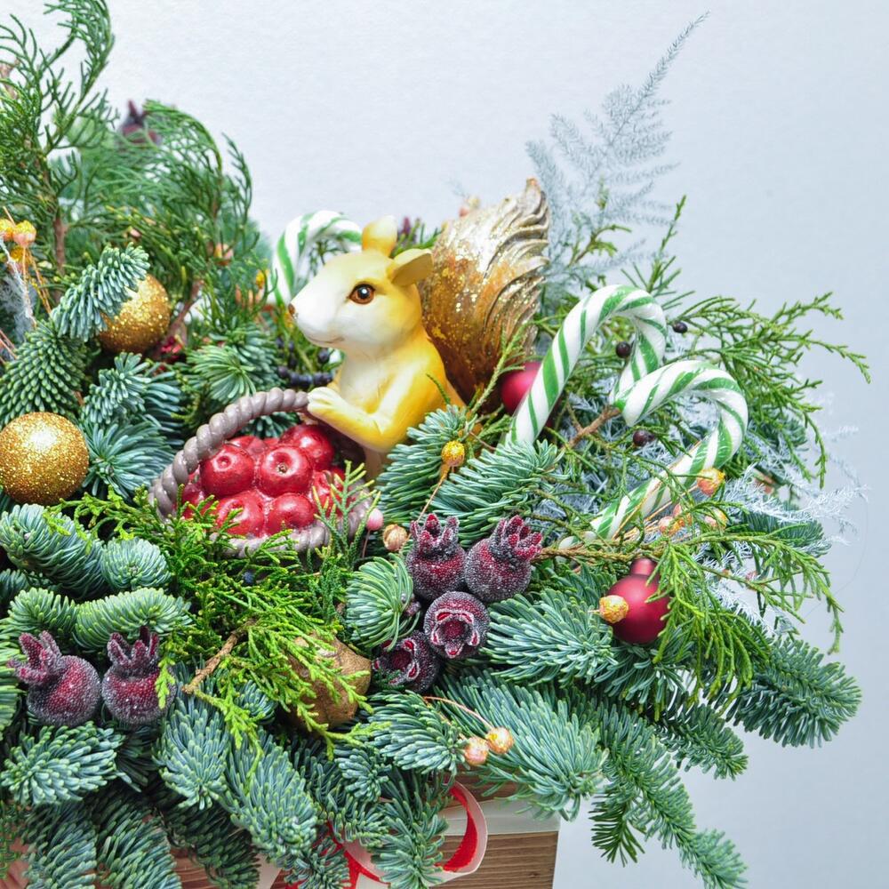 Новогодняя композиция из нобилиса «Щедрый дар»