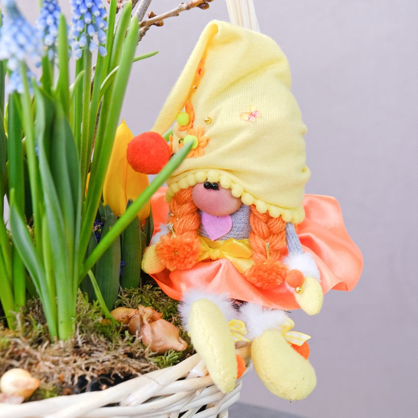 Садик с первоцветами: тюльпаны ,мускари, нарциссы и гиацинты "Солнечный садовник"