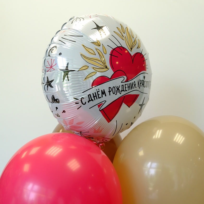 Сет воздушных шариков "С днём рождения, красотка!"