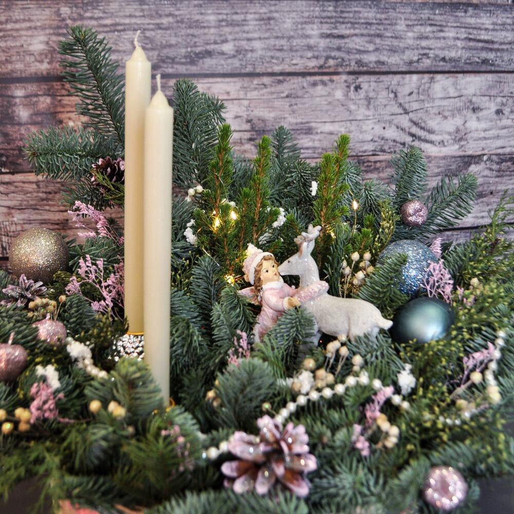 Новогодняя композиция из нобилиса «Волшебный лес»