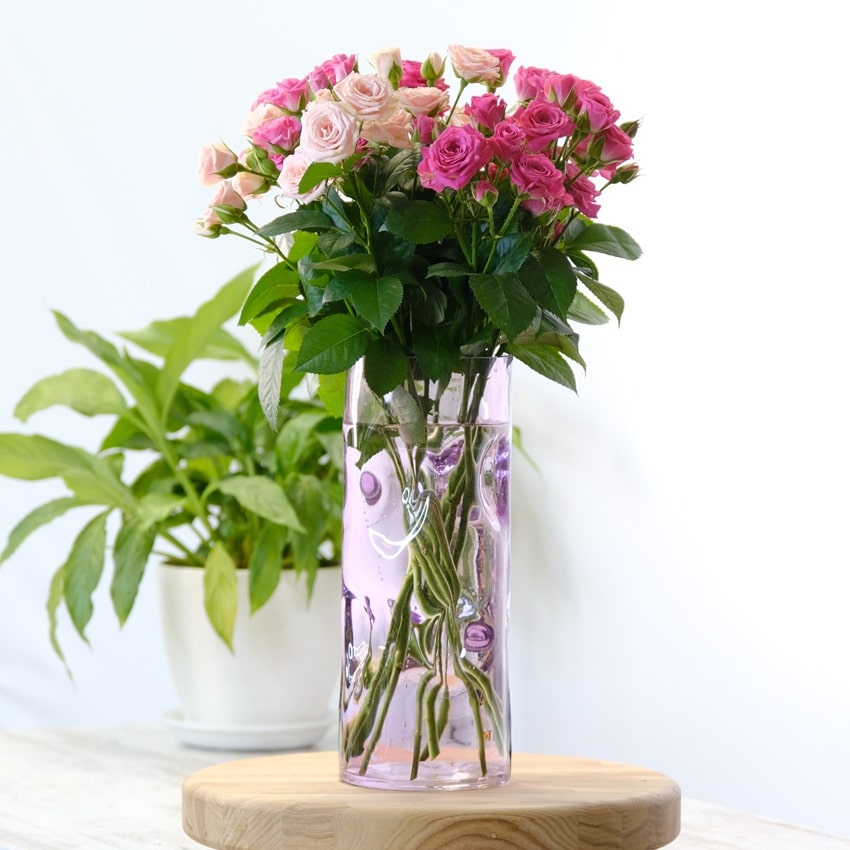 Ваза цилиндр сиреневая, 12х30