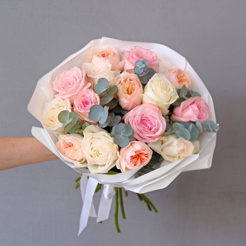 Пионовидные розы для ценителей, 15 шт. "Шелк и аромат" (Английские розы Дэвида Остина)