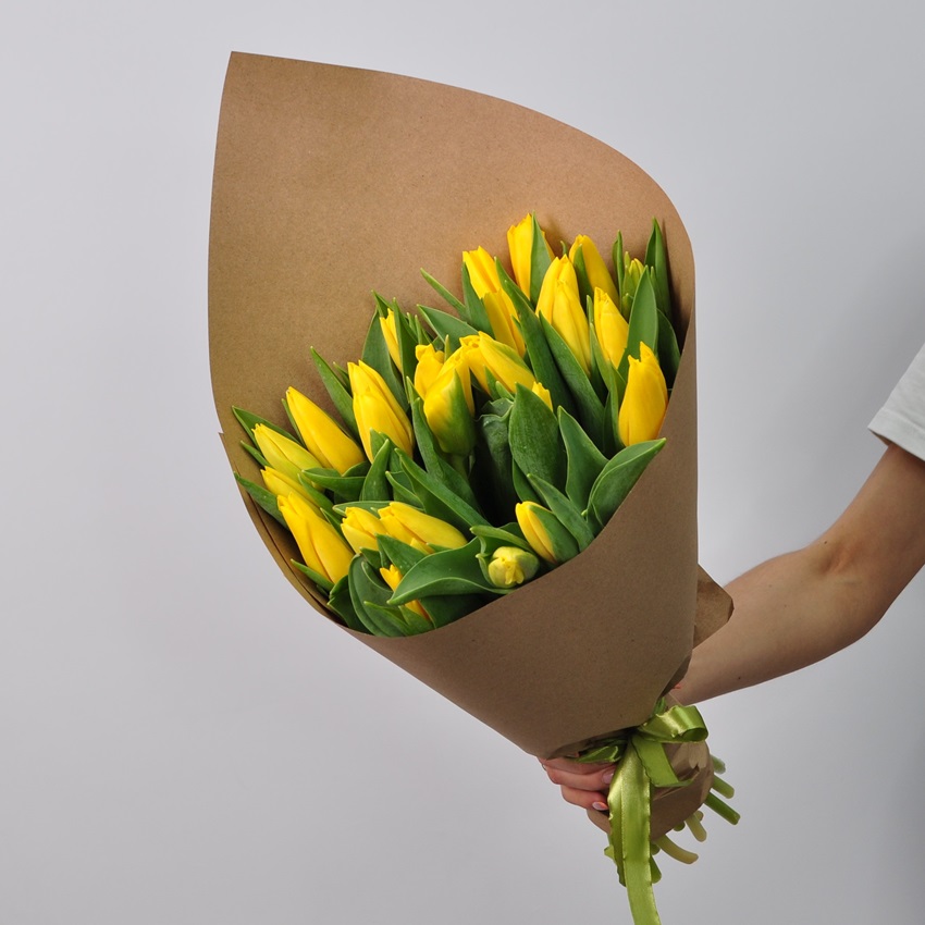 Яркие желтые тюльпаны, 25 штучек Голландия