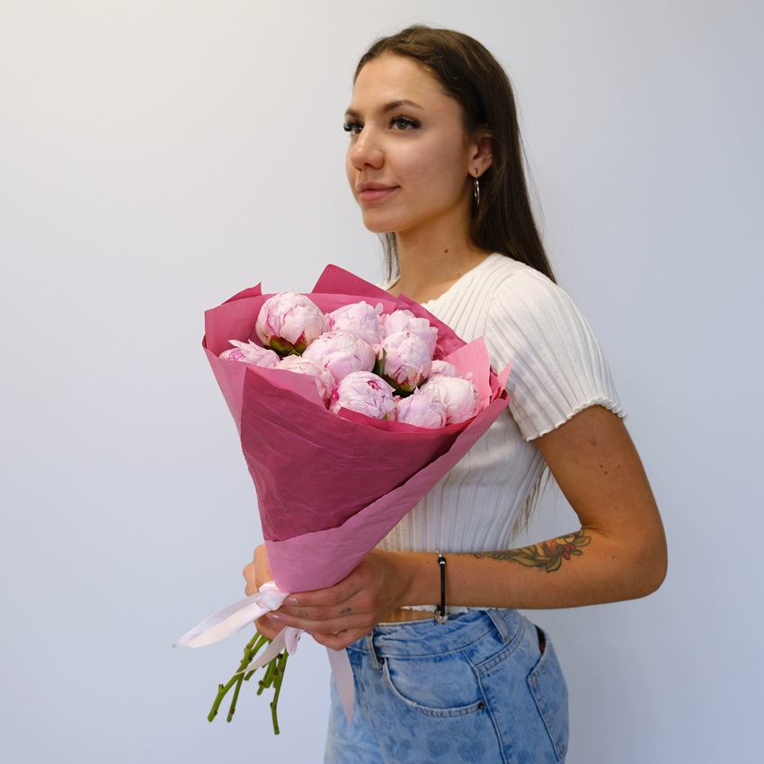 Пионы Сара Бернар Экстра, 11 штук