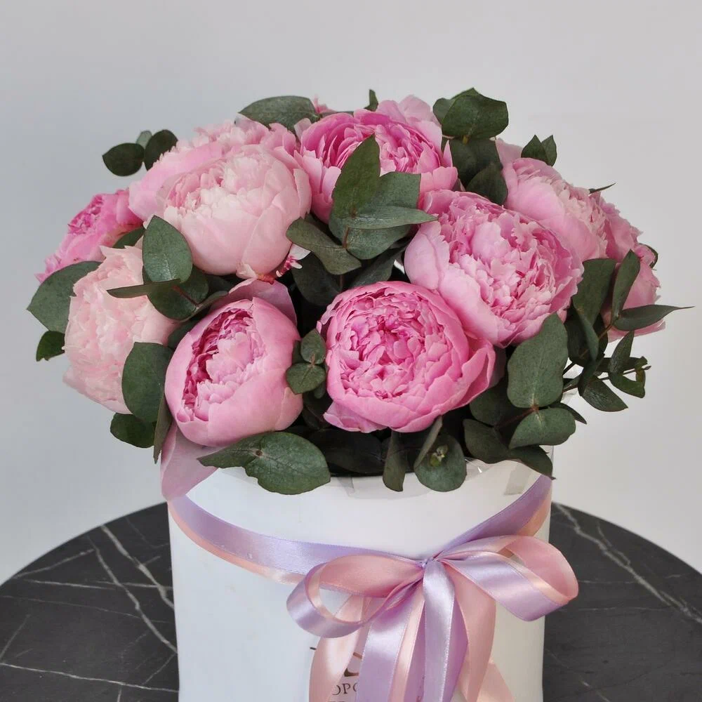 Пионы Сара Бернар, 15 штук в коробке