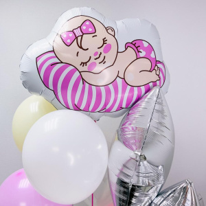 Сет шариков на выписку "Малышка", 9 штучек