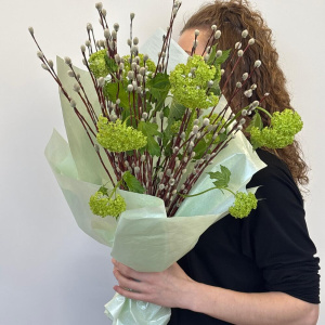 Букет на Пасху - Верба и вибурнум