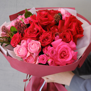 Французские розы в букете "Казанова"