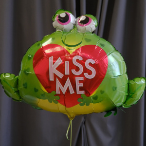 Шар фольга Лягушка, надут гелием