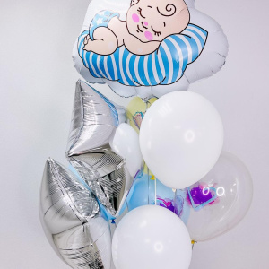 Сет шариков на выписку "Малыш", 9 штучек