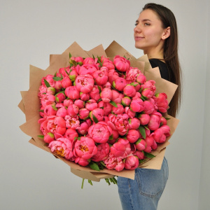 Коралловые пионы, 101 штучка