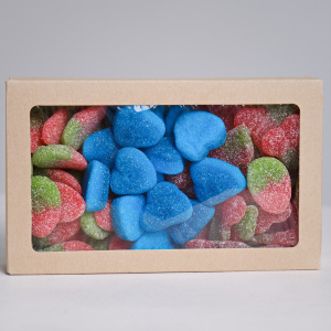 Мармелад Испания кислый: сердечки и клубничка, 500 гр