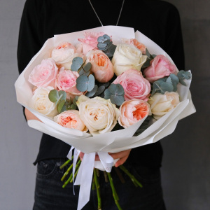 Пионовидные розы для ценителей, 15 шт. "Шелк и аромат" (Английские розы Дэвида Остина)