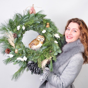 Венок новогодний «Сова из сказки»