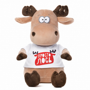 Мягкая Игрушка Просто Лось в Футболке, 24 см в Коробке