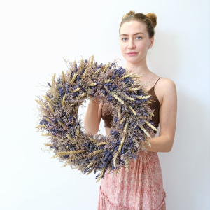 Венок Лаванда и пщеница "Синее золото", D42