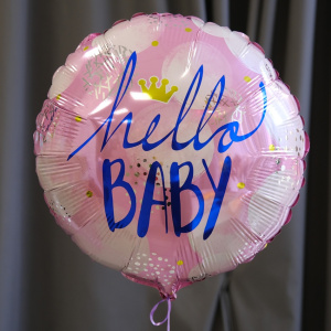 Шар Круг розовый, фольгированный с гелием