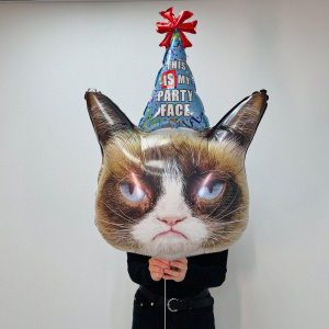 Шар Фольга сердитый Кот, 74 см