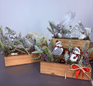 Корпоративные новогодние подарки. Цена от 10 шт! (искусственная хвоя)