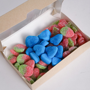 Мармелад Испания кислый: сердечки и клубничка, 500 гр