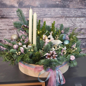 Новогодняя композиция из нобилиса «Волшебный лес»