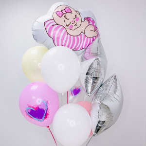 Сет шариков на выписку "Малышка", 9 штучек