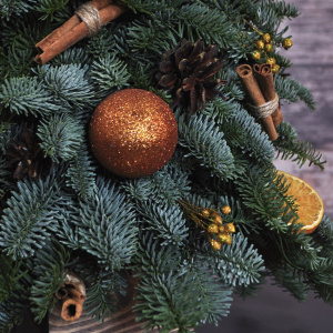 Ёлка новогодняя из датской пихты, 65 см в натуральных оттенках