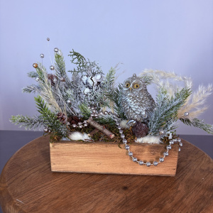 Новогодняя композиция с сувениром "Совунья" (искусственная)