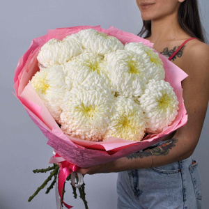 Хризантема белая, 9 штучек