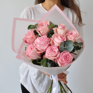 Пионовидные розы Пинк Охара, 9 штучек