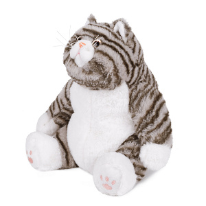 Мягкая Игрушка Кот Пухляш Серый, 25 см