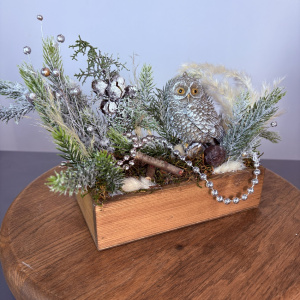 Новогодняя композиция с сувениром "Совунья" (искусственная)