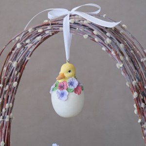  Композиция на Пасху в ящичке (искусственные цветы). Верба и пасхальные сувениры