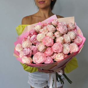 Пионовидная кустовая роза Бомбастик, 15 веток