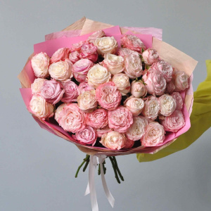 Пионовидная кустовая роза Бомбастик, 15 веток