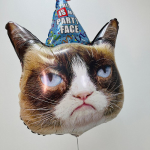 Шар Фольга сердитый Кот, 74 см