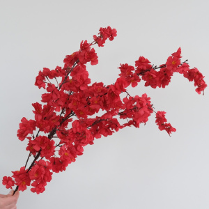 Ветка Сакура красная (искусственная)