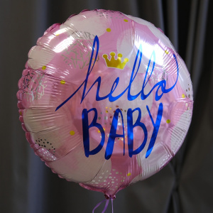 Шар Круг розовый, фольгированный с гелием