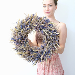 Венок Лаванда и пщеница "Синее золото", D42