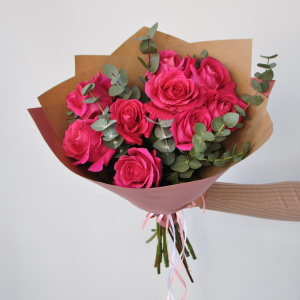 Монобукет ароматных роз "Пинк Флойд"