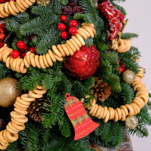 Ёлка новогодняя из датской пихты, 55 см "Конфетки - бараночки"