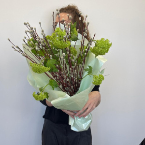 Букет на Пасху - Верба и вибурнум