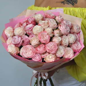 Пионовидная кустовая роза Бомбастик, 15 веток