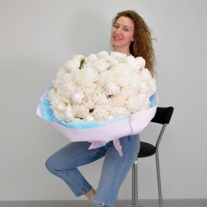 Белые пионы, 101 ароматные и крупные