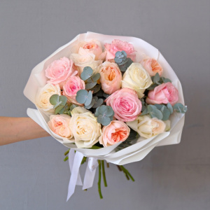 Пионовидные розы для ценителей, 15 шт. "Шелк и аромат" (Английские розы Дэвида Остина)