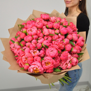 Коралловые пионы, 101 штучка