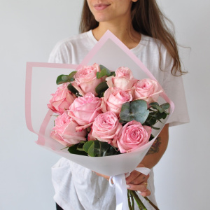 Пионовидные розы Пинк Охара, 9 штучек