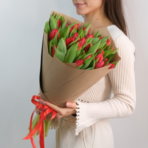 Красные тюльпаны, 25 штучек 