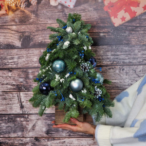 Сет новогодний: ёлка и композиция со свечами «Синий иней»